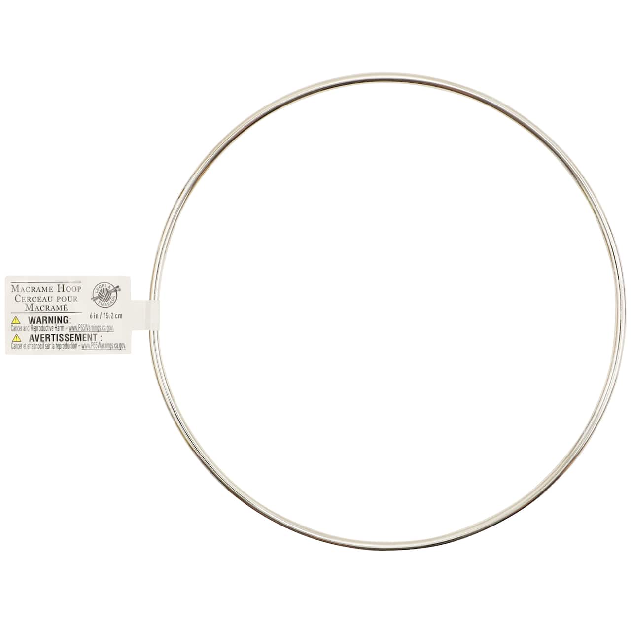 36 Pack: Nickel-Plated Macramé Hoop by Loops & Threads®
